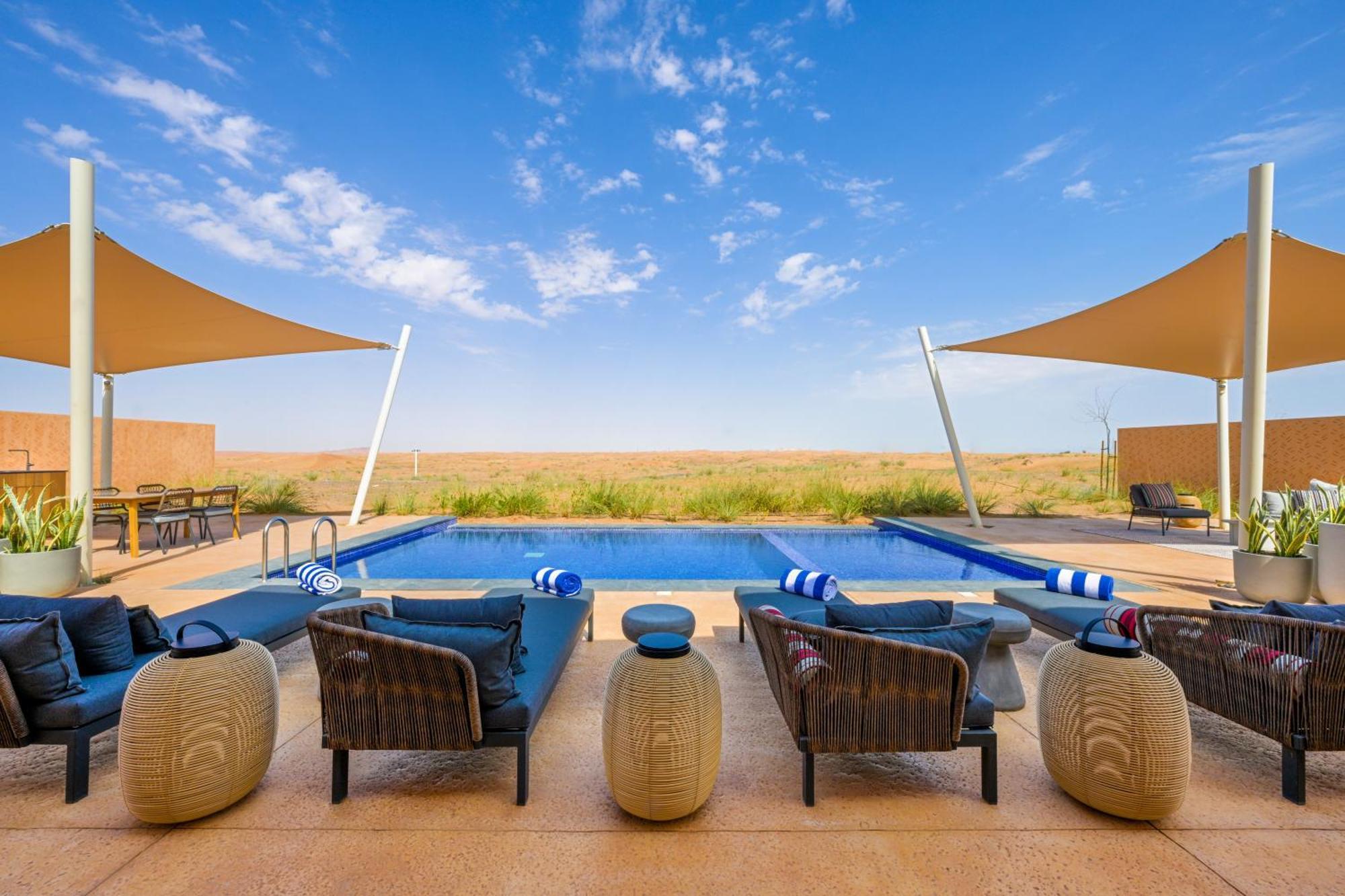 Al Badayer Retreat By Sharjah Collection Hotel Margham Exterior photo The pool at the Al Maha Desert Resort